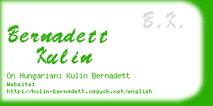 bernadett kulin business card